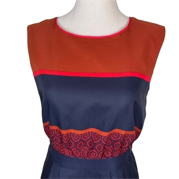 Loft Stripes & Mixed Print Sleeveless Dress - Picture 3 of 11